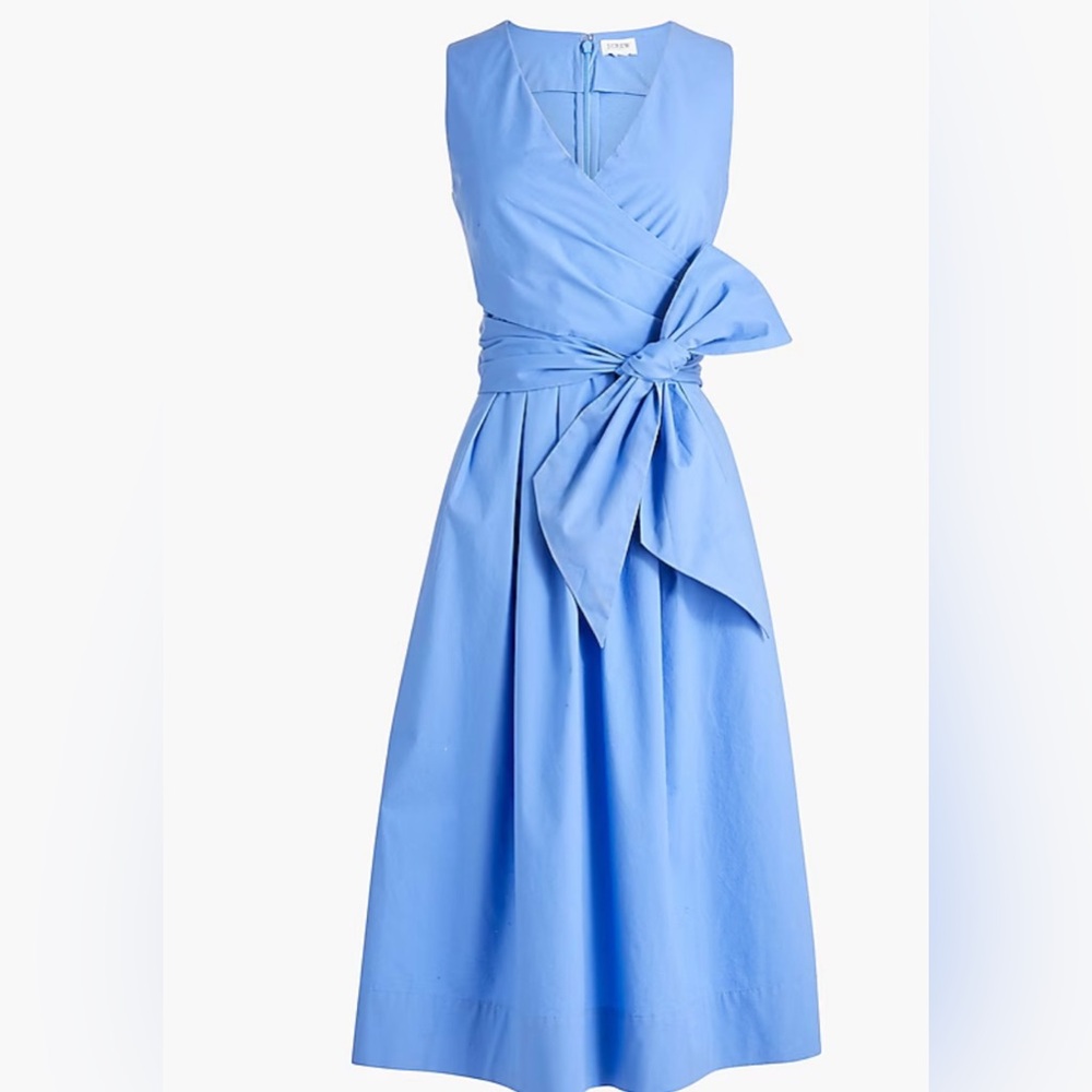J. Crew Blue Sleeveless Wrap Dress